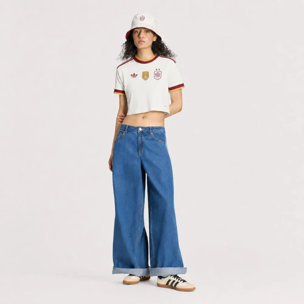 19 Camiseta Campeones Crop Visitante Mujer España 2026 - Imagen 1